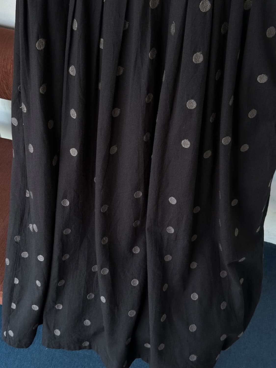 Polka dots stitch cotton linen wide onep 상품이미지6