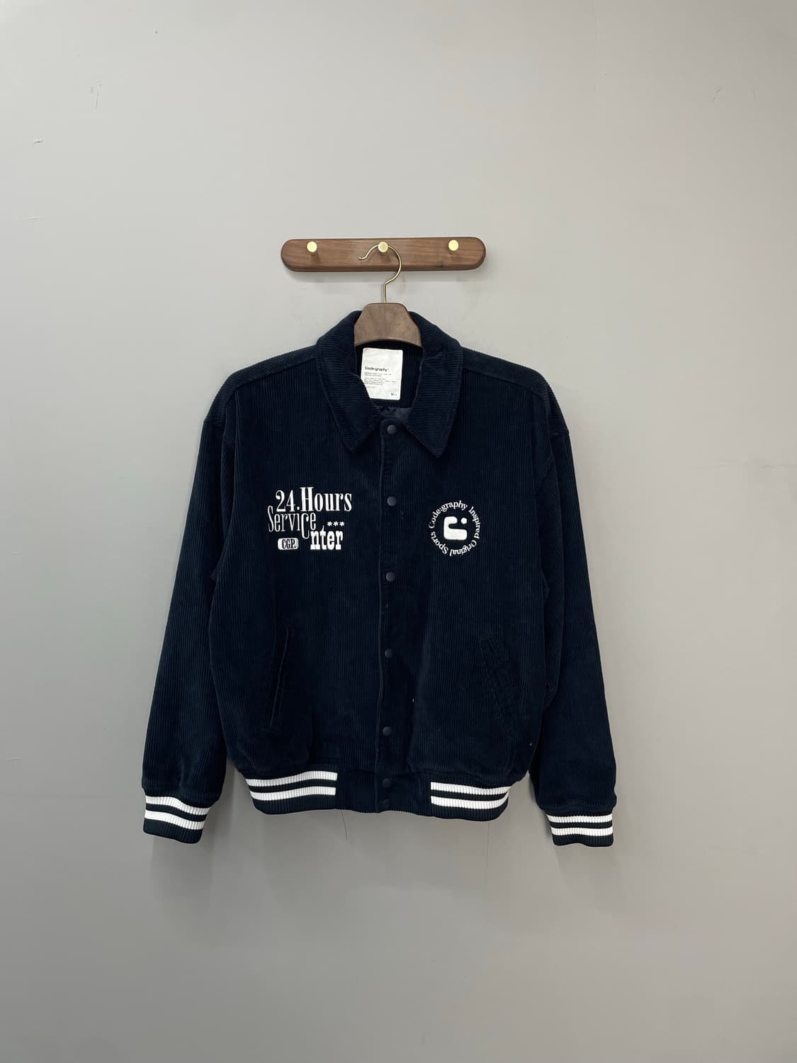 코드그라피 코듀로이 잉크 심볼 바시티 자켓 H1275 상품이미지2