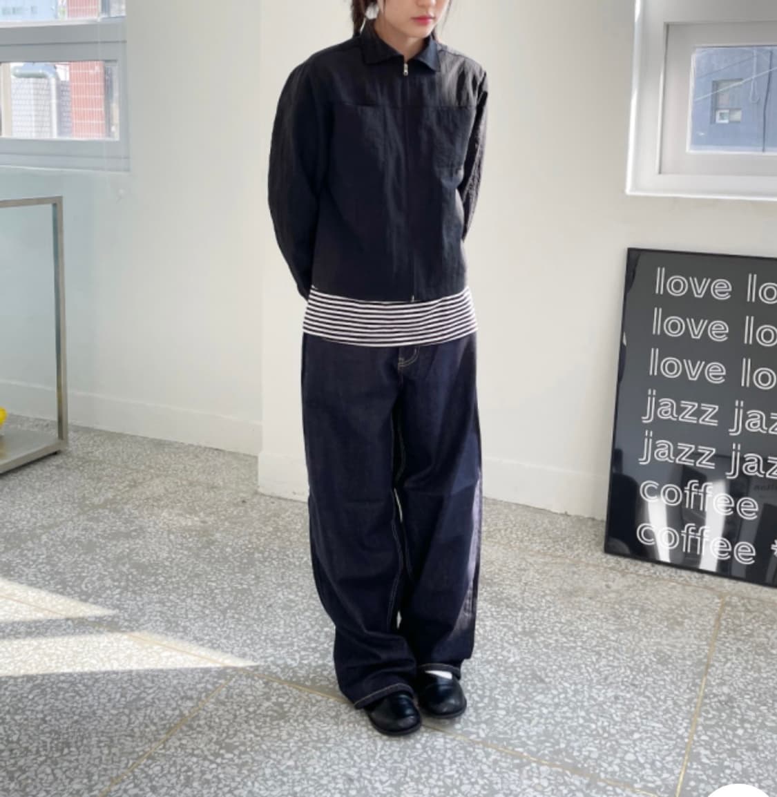 오무수히 생지 데님 팬츠 zze denim pants 상품이미지2