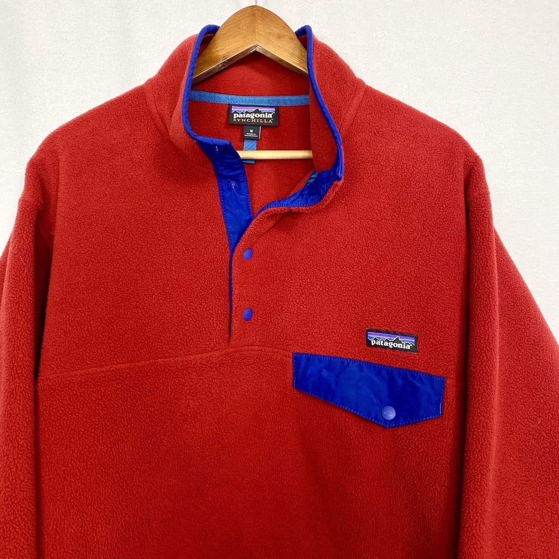 10s 파타고니아 신칠라 스냅-T 레드/블루 상품이미지2