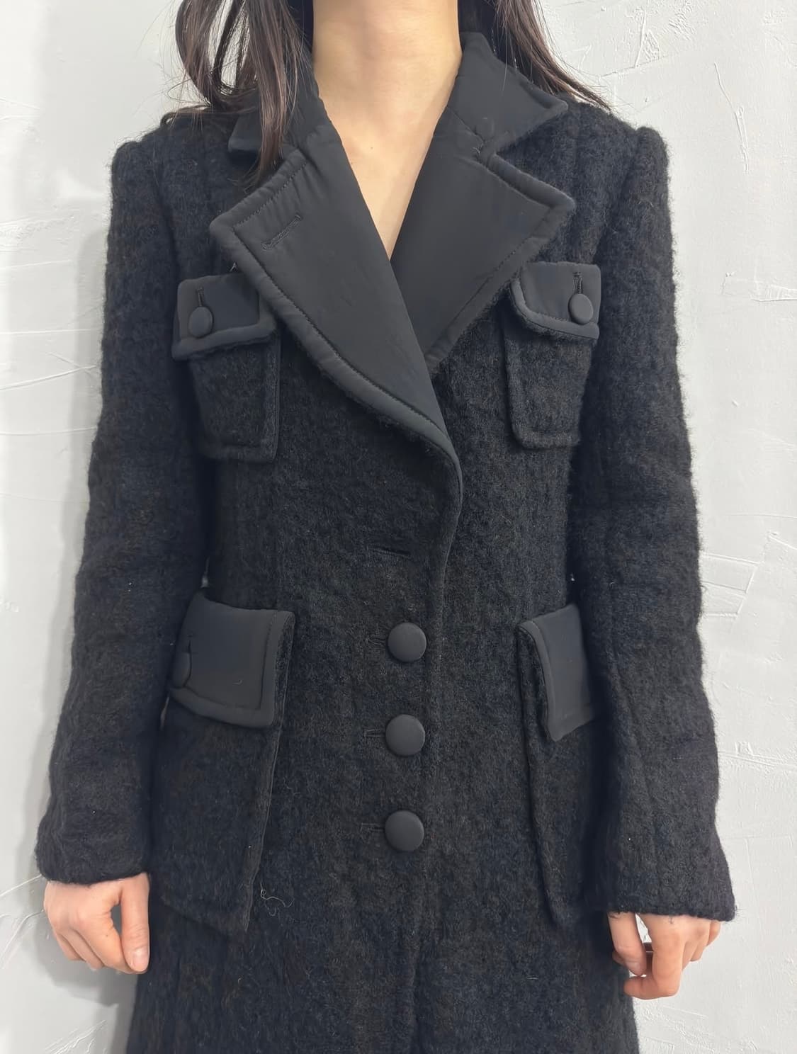 Black long coat (chanel style) / 블랙 코트 상품이미지1