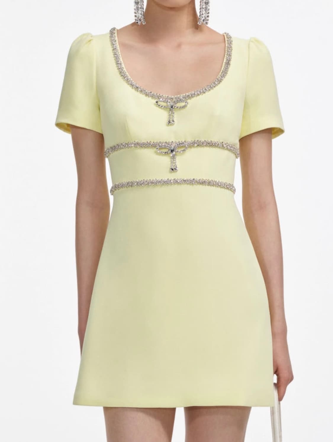 셀프포트레이트 YELLOW CREPE CRYSTAL TRIM MINI 상품이미지5