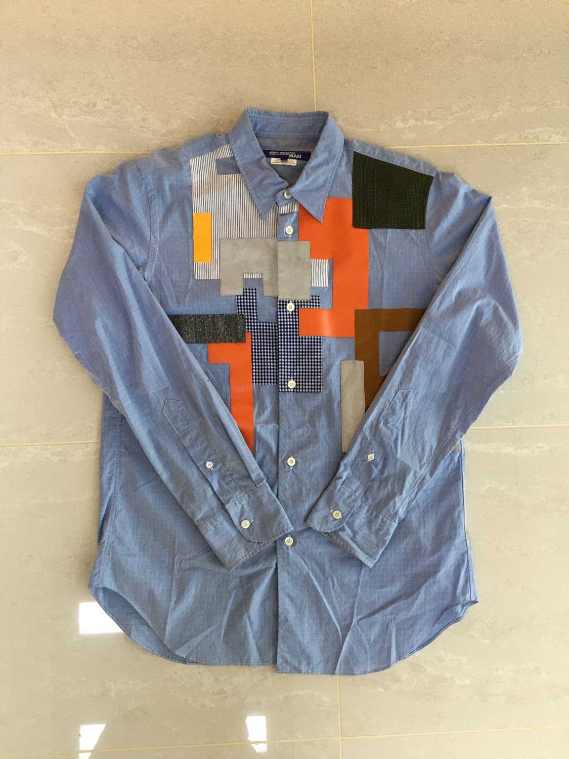 준야 와나타베 꼼데가르송 패치워크 셔츠 상품이미지1