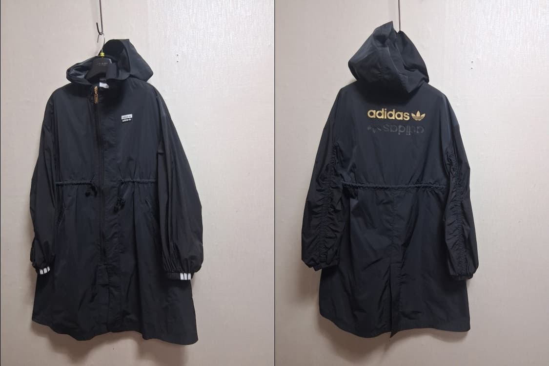 아디다스  윈더브레이커 롱점퍼 블랙 여성 5566 루즈핏 
 상품이미지1