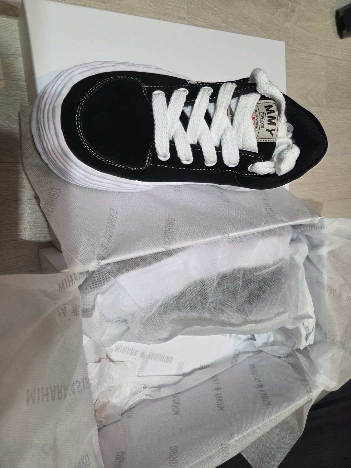 미하라 야스히로 올리버 스웨이드 검흰 43 새상품 상품이미지2