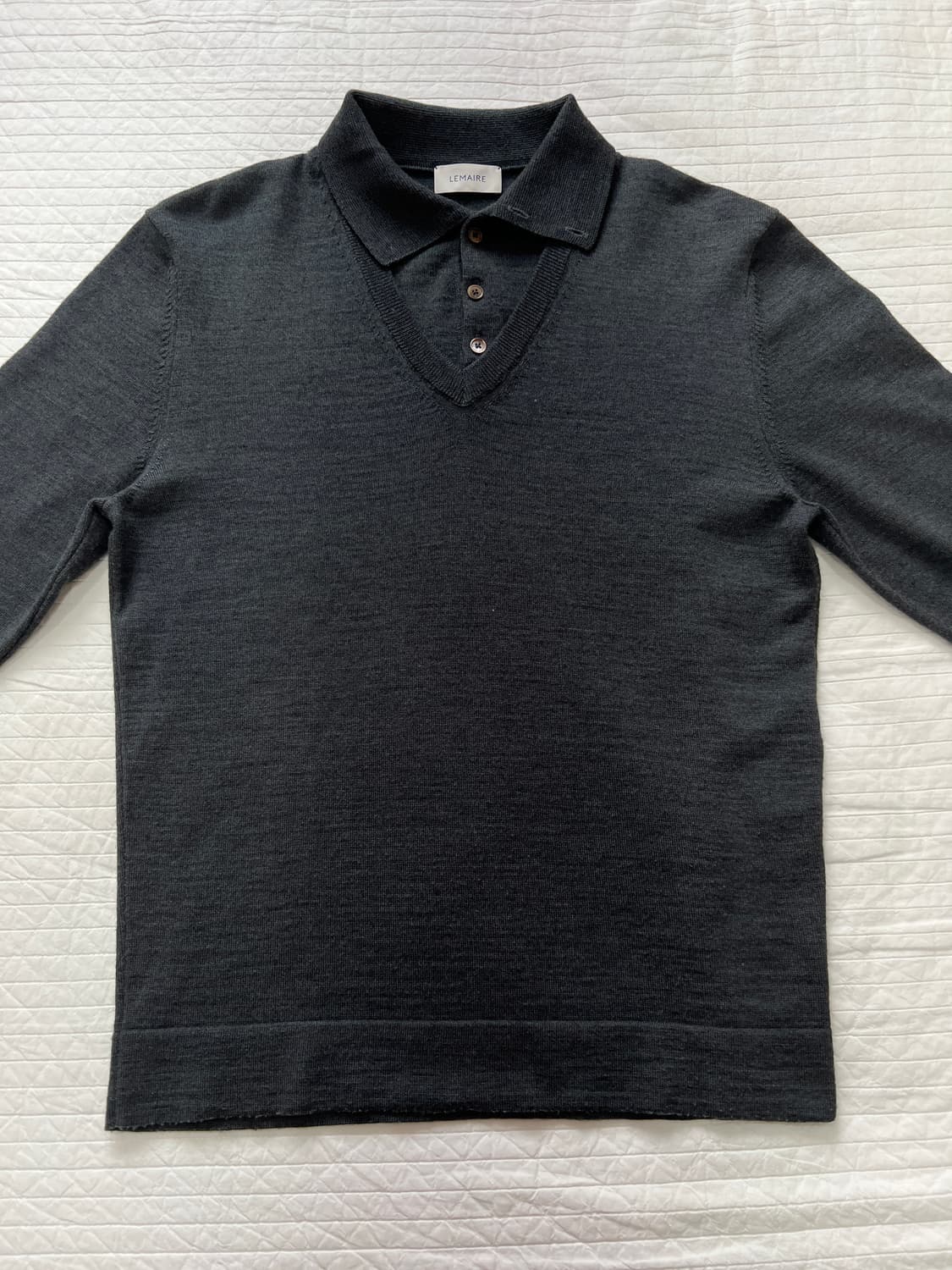 [르메르] 더블레이어드 PK니트/S사이즈/블랙 상품이미지2