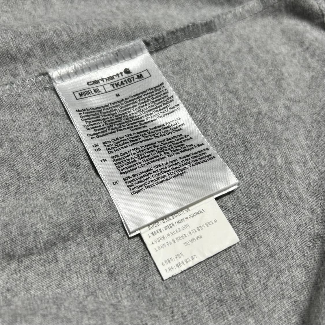 [L] Carhartt 칼하트 그레이 롱슬리브 긴팔티 상품이미지5