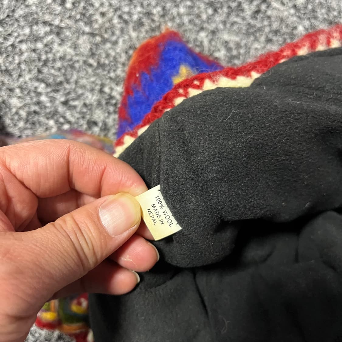 빈티지 핸드메이드 네팔 귀도리 비니 상품이미지4