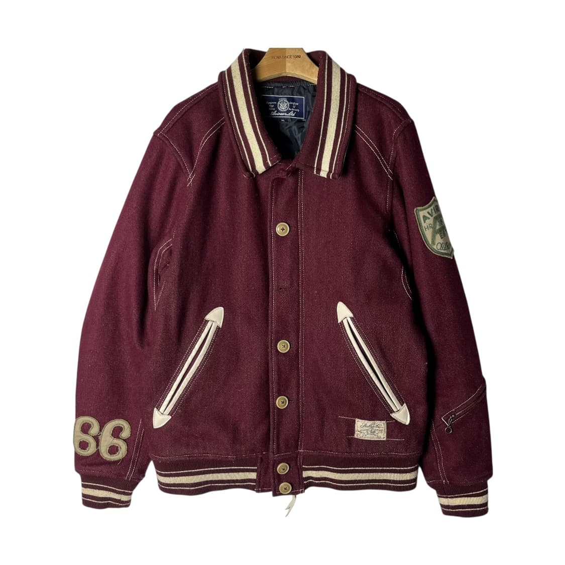 [Avirex] 아비렉스 H.D66 멜튼 울 바시티자켓 상품이미지1