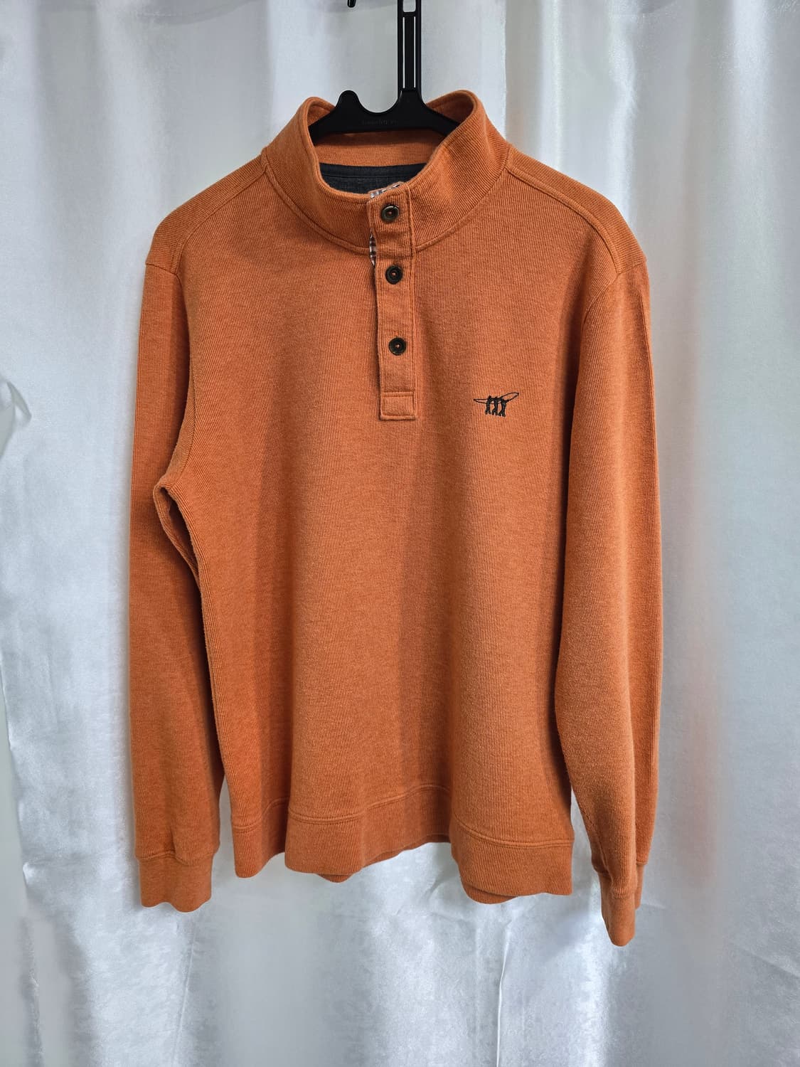 헨리코튼 오렌지색 버튼넥 긴팔 티셔츠 (1650) 상품이미지1