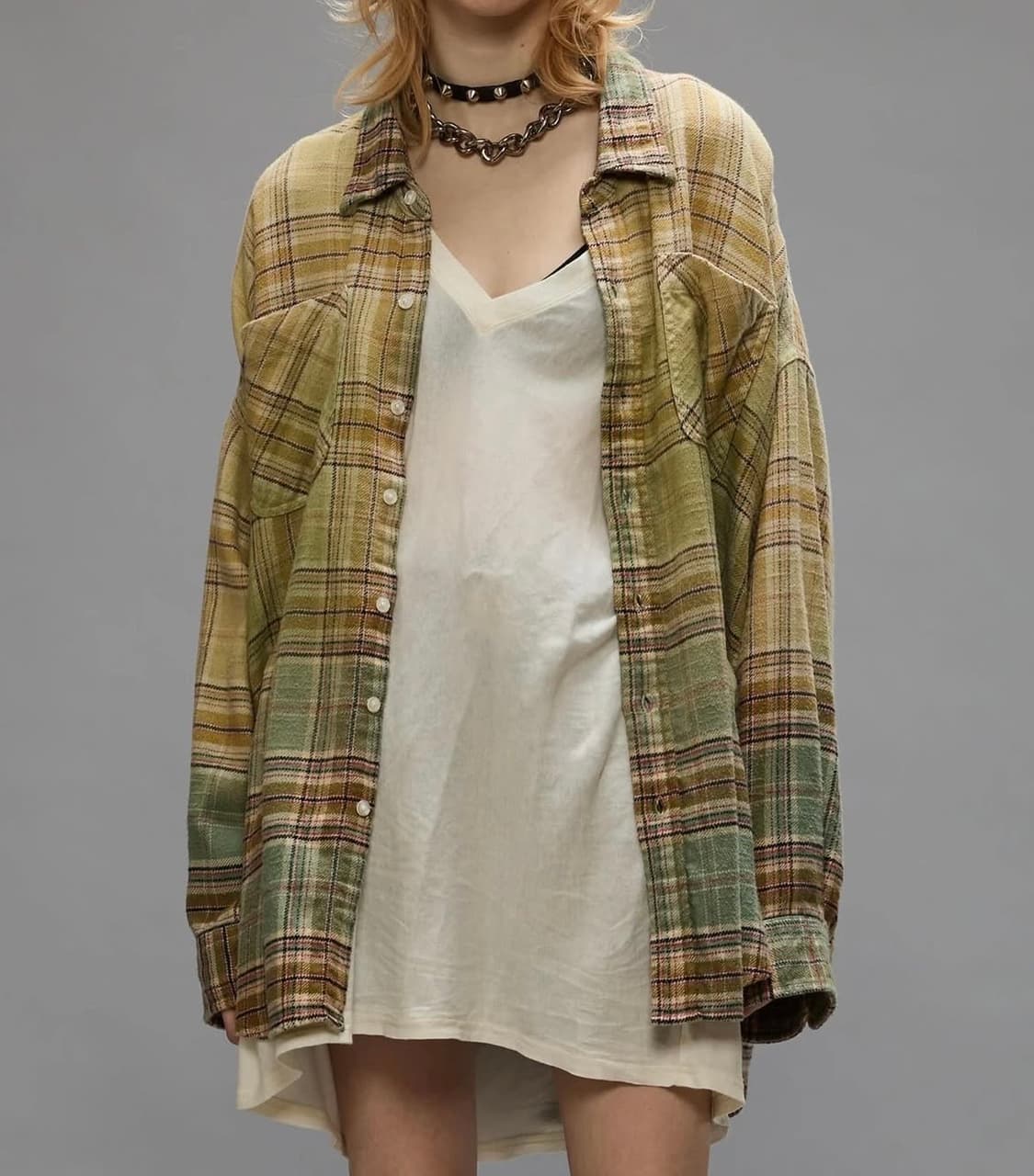 r13  드롭 넥 워크 셔츠 (변우석 셔츠) 상품이미지2