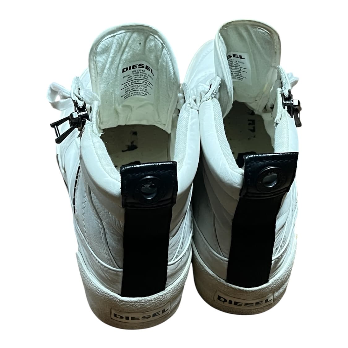 Diesel 사이드 지퍼 디테일 하이탑 화이트 270 상품이미지3