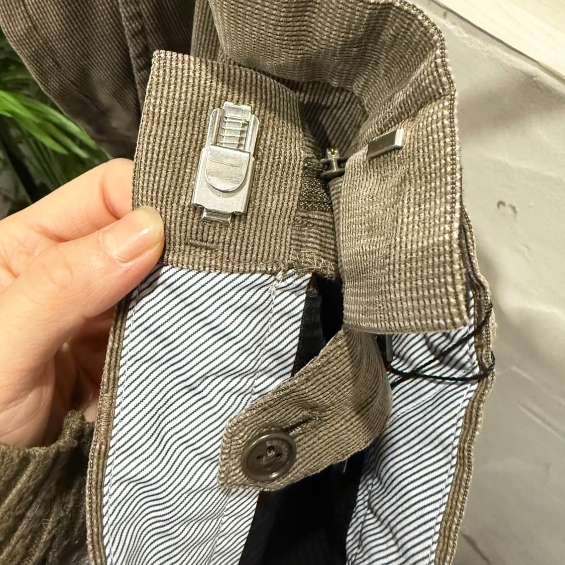 JPN VINTAGE 클래식 와플 리브드 슬랙스 소프트터치 디테일 브라운 상품이미지7