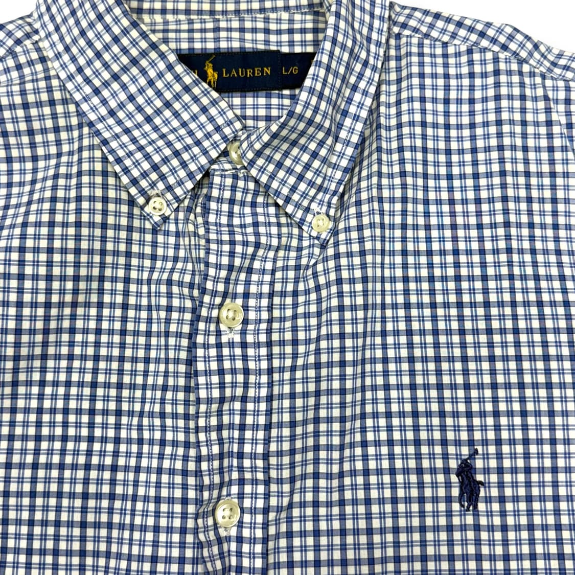 [L] 랄프로렌 블루체크 셔츠 상품이미지5