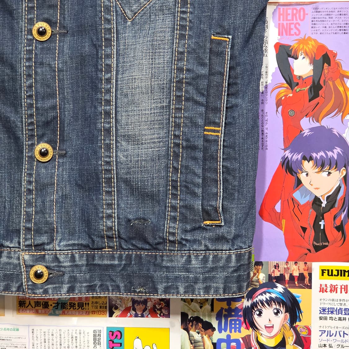 00'S 리바이스 웨스턴 데님 베스트 상품이미지4