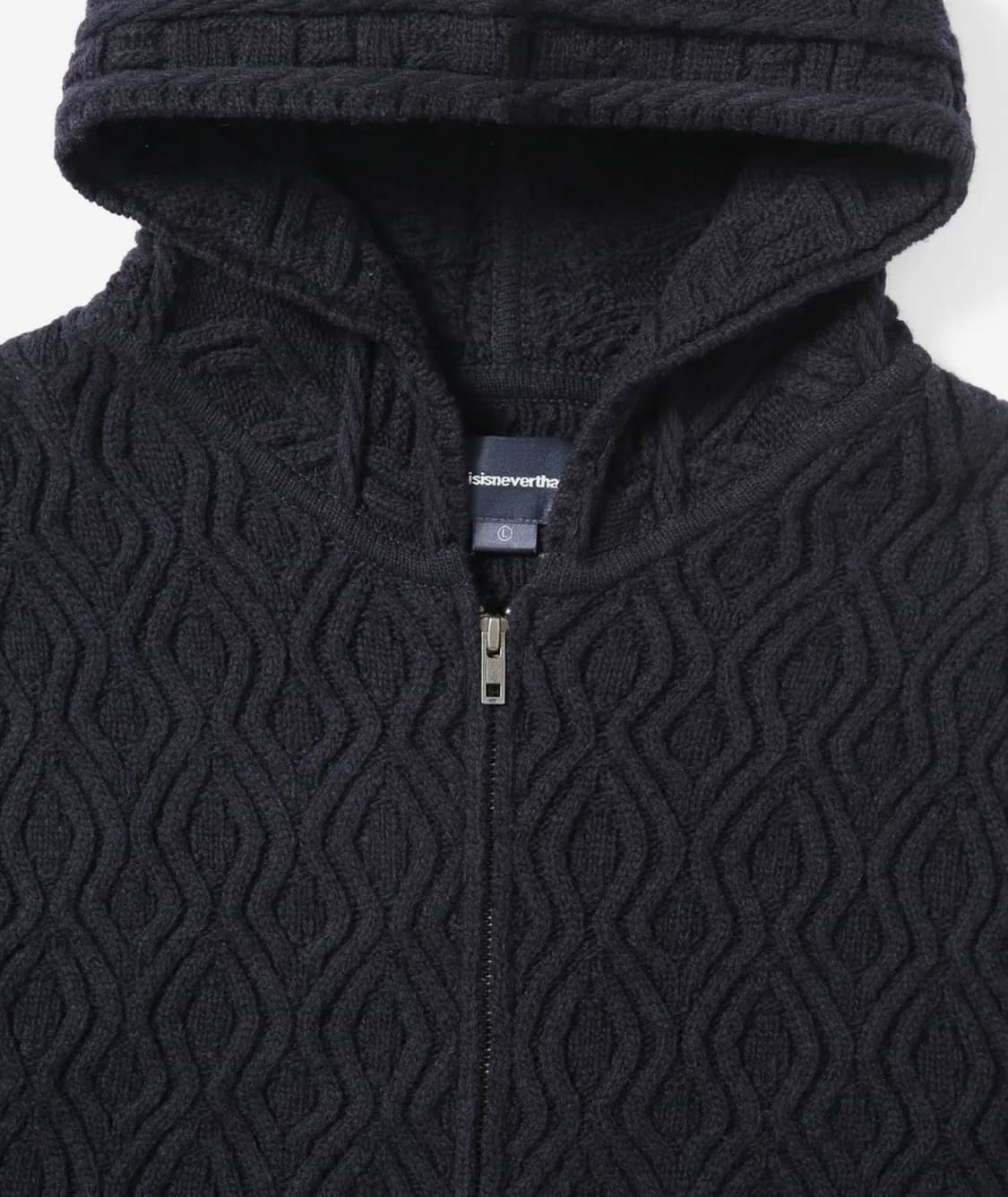 니트 집업 후드 네이비 L (체감사이즈 XL) 상품이미지3