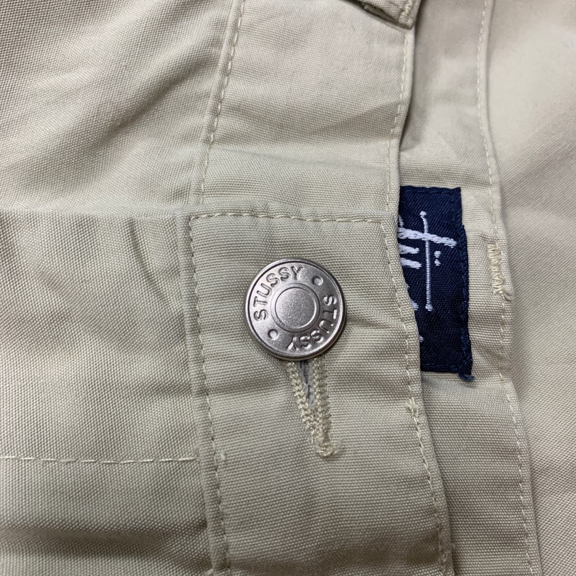 32) Stussy 스투시 90s 미국산 빈티지 카키 카고 반바지 상품이미지8