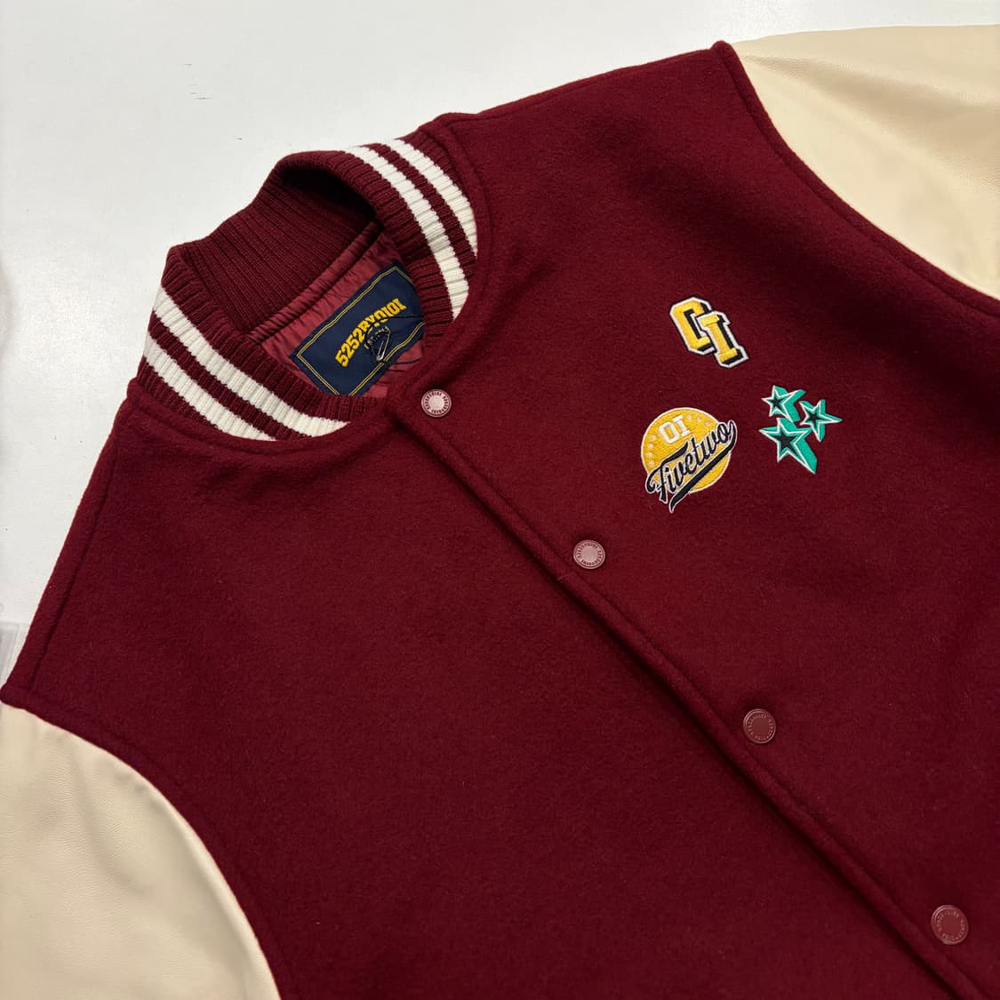 [S] 5252바이오아이오아이 울 바시티 자켓 버건디 C245 상품이미지3