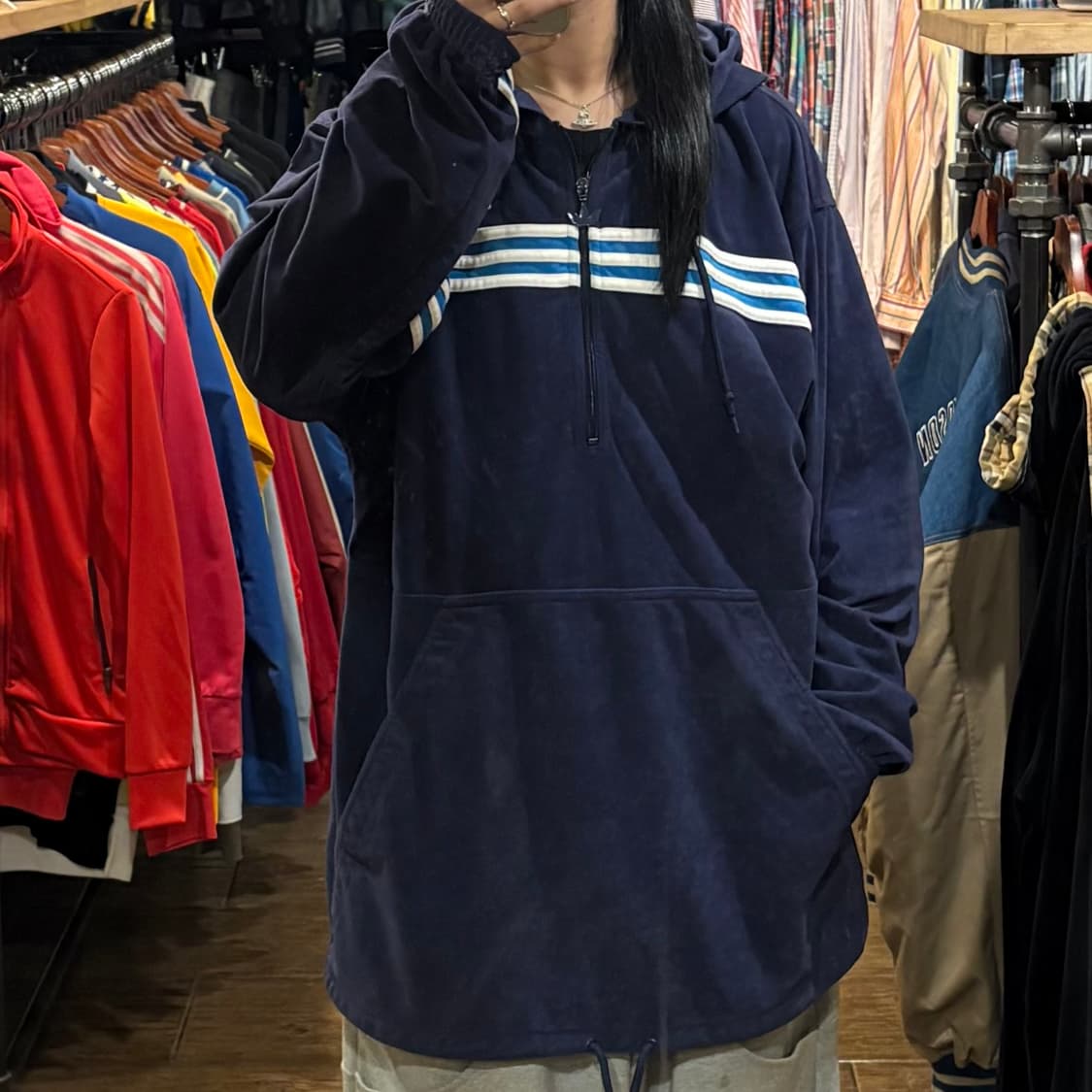 [HI] 아디다스 벨벳 아노락 후드 상품이미지2