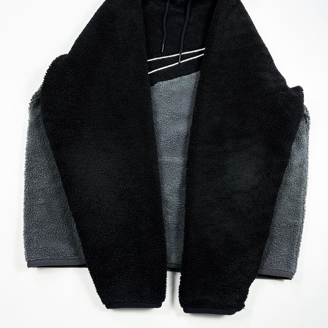 나이키 오버핏 빅스우시 플리스 후드티 블랙 그레이 XL 상품이미지4