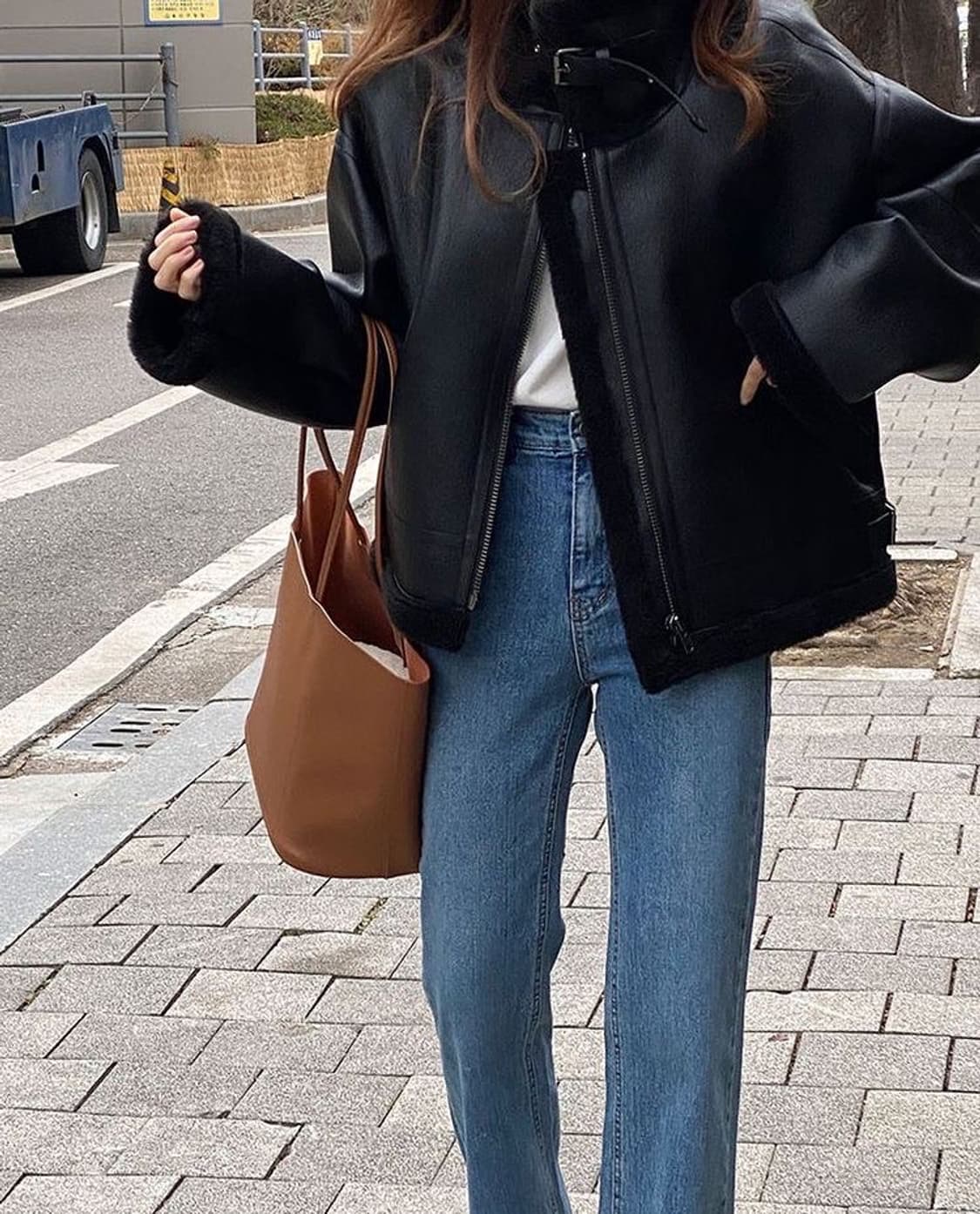 H&M 무스탕 자켓 아우터 상품이미지2