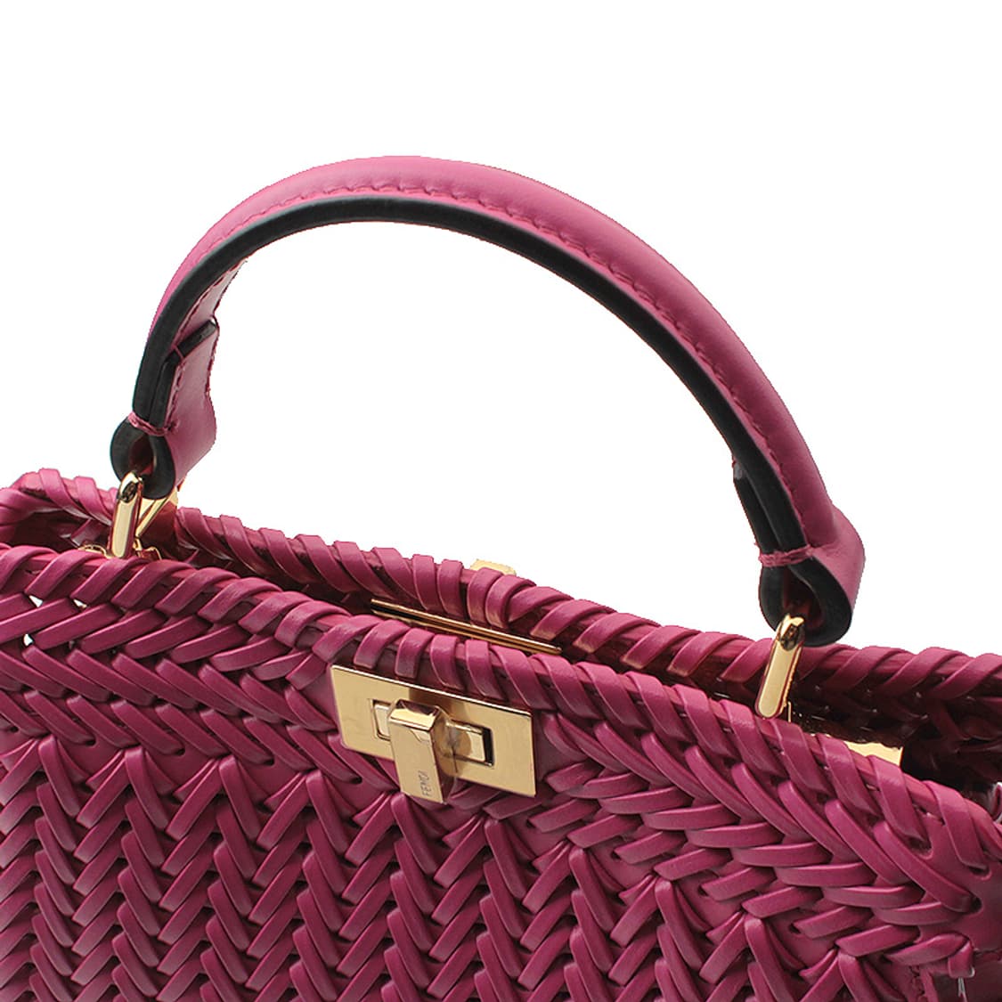 펜디 퍼플 위빙 미니 피카부 금장 토트겸 크로스 상품이미지7