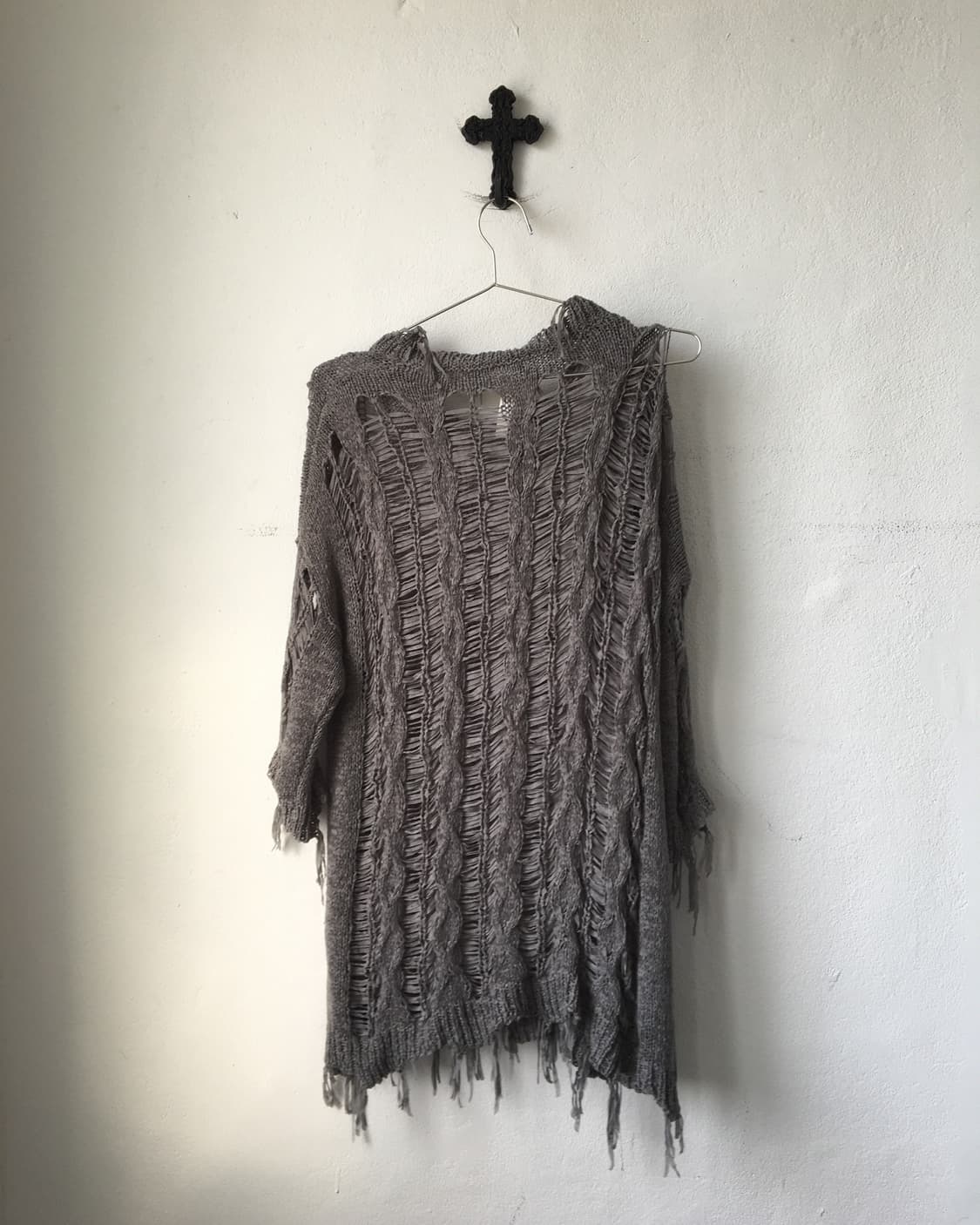 Fringe grunge mood knit 상품이미지3