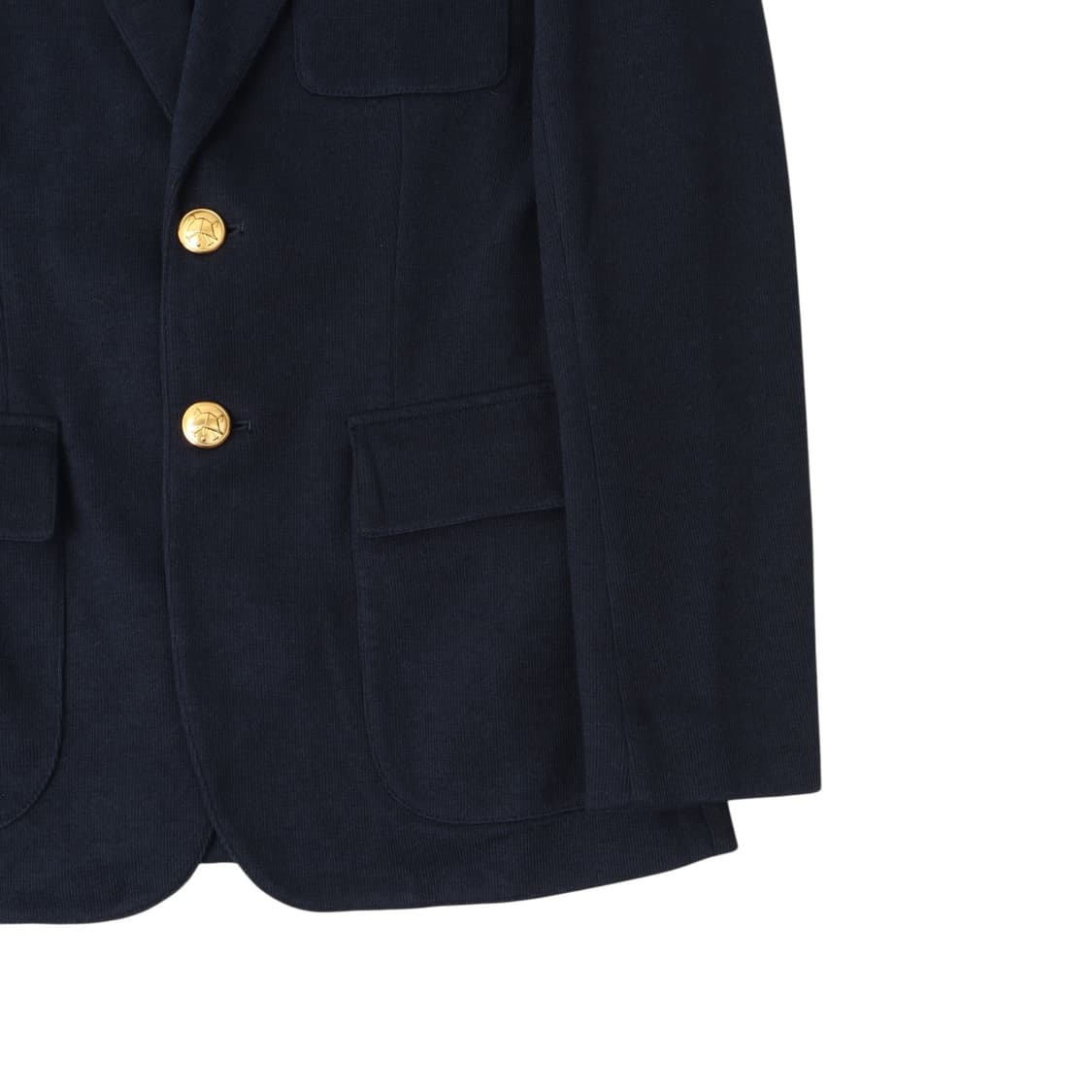 폴로 랄프로렌 우먼스 네이비 금장 코튼 비스코스 블레이저 자켓 상품이미지4
