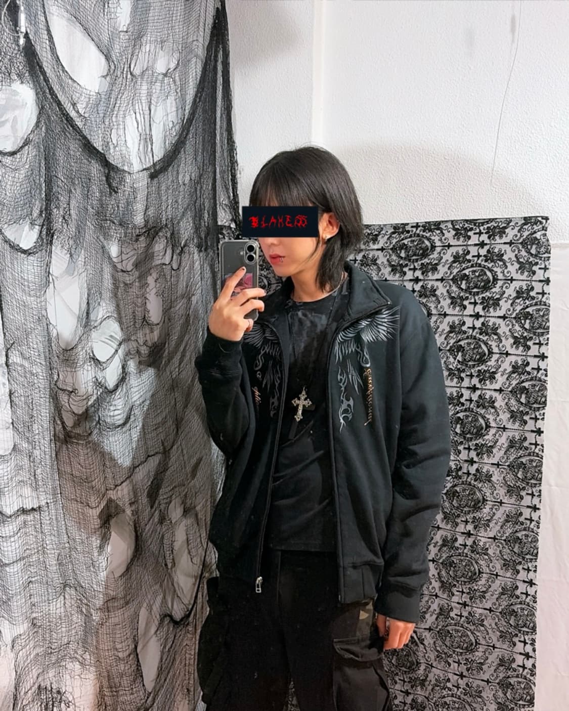 00's Gothic wing lettering jersey unisex 상품이미지5