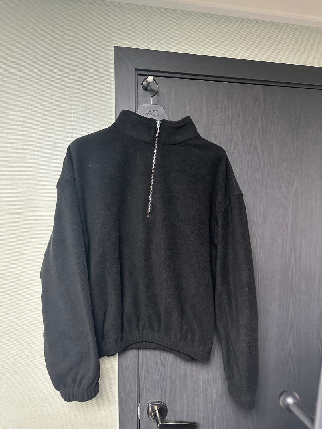 논노드 하프집업 플리스 블랙 1사이즈 상품이미지1