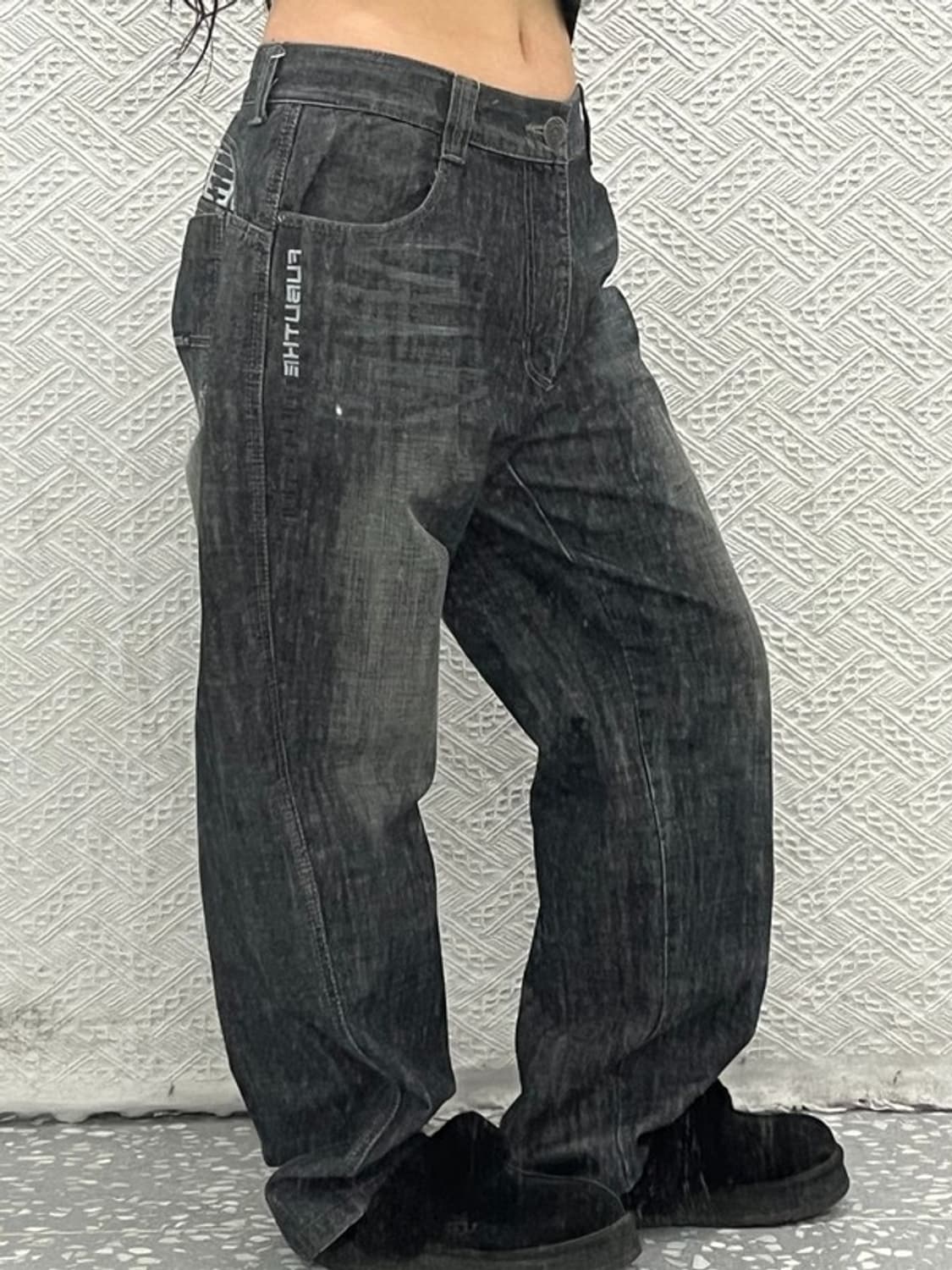 푸부 FUBU 올드스쿨 에스닉 패턴 데님팬츠 36인치 C06757 상품이미지2