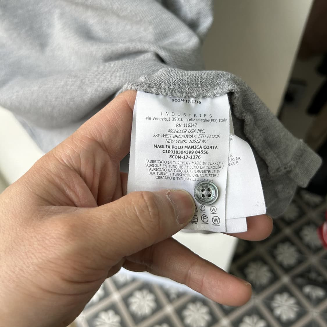 16460 - 몽클레어 그레이 반팔 카라티 상품이미지5