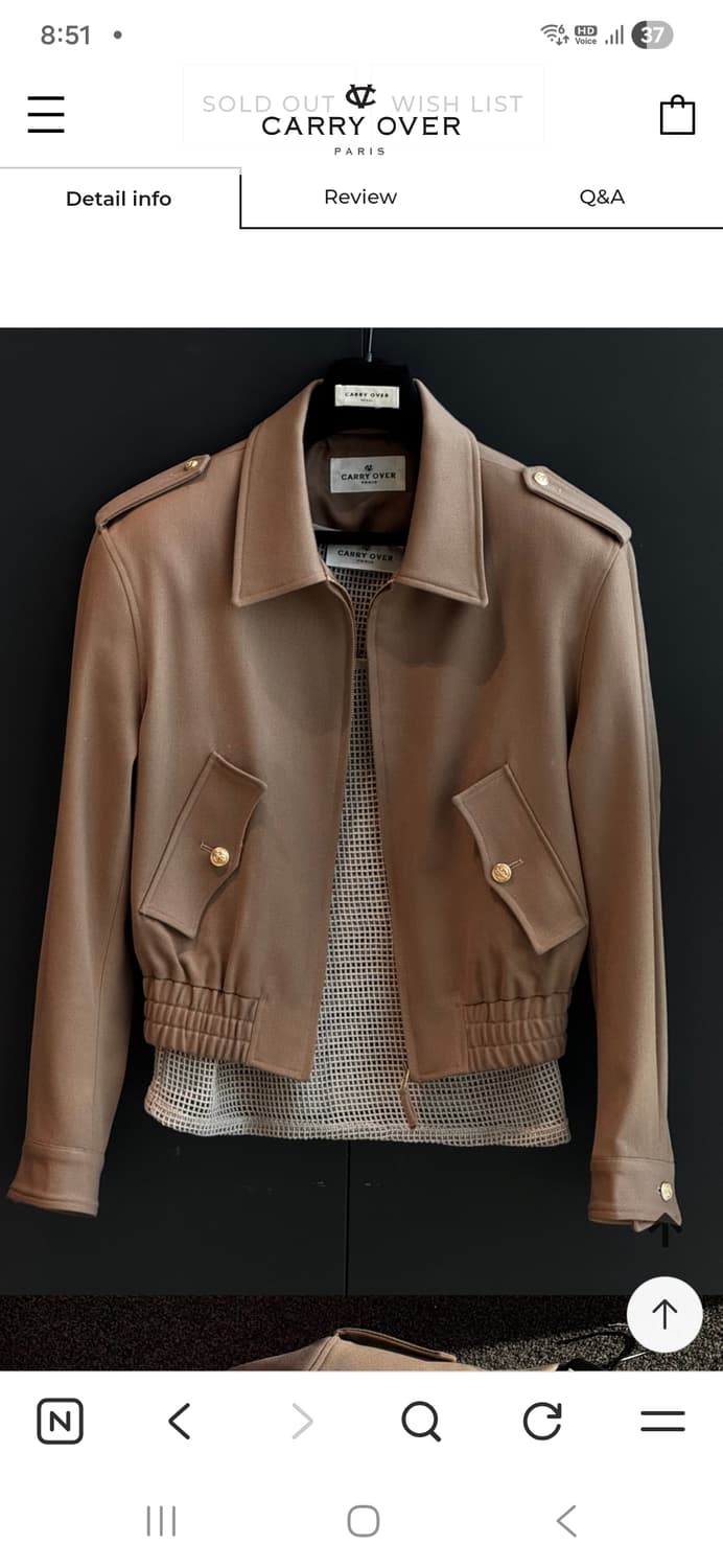 캐리오버 로빈 밀리터리 블루종 M 상품이미지4