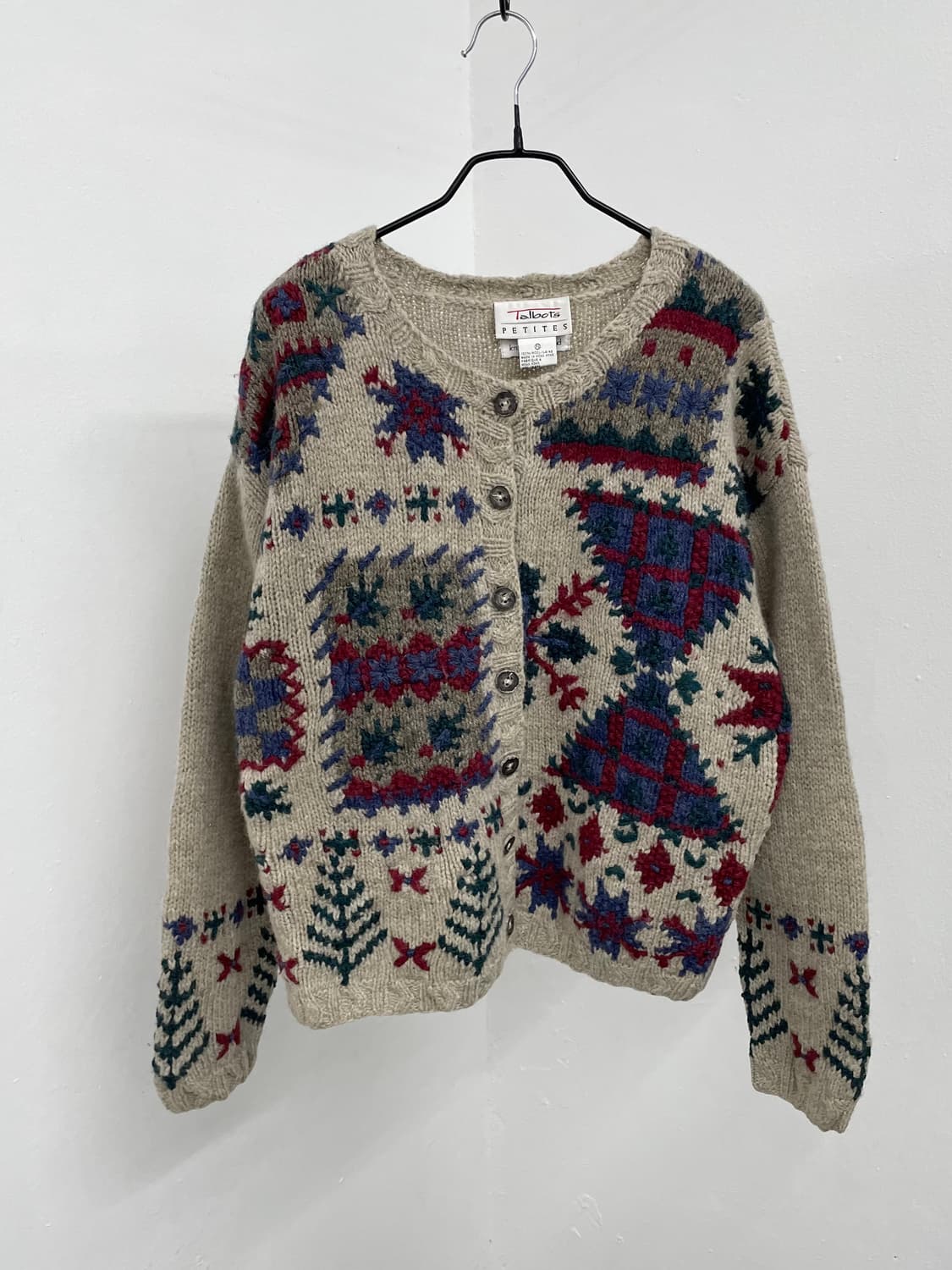 일러스트 자수 버튼 가디건 상품이미지6