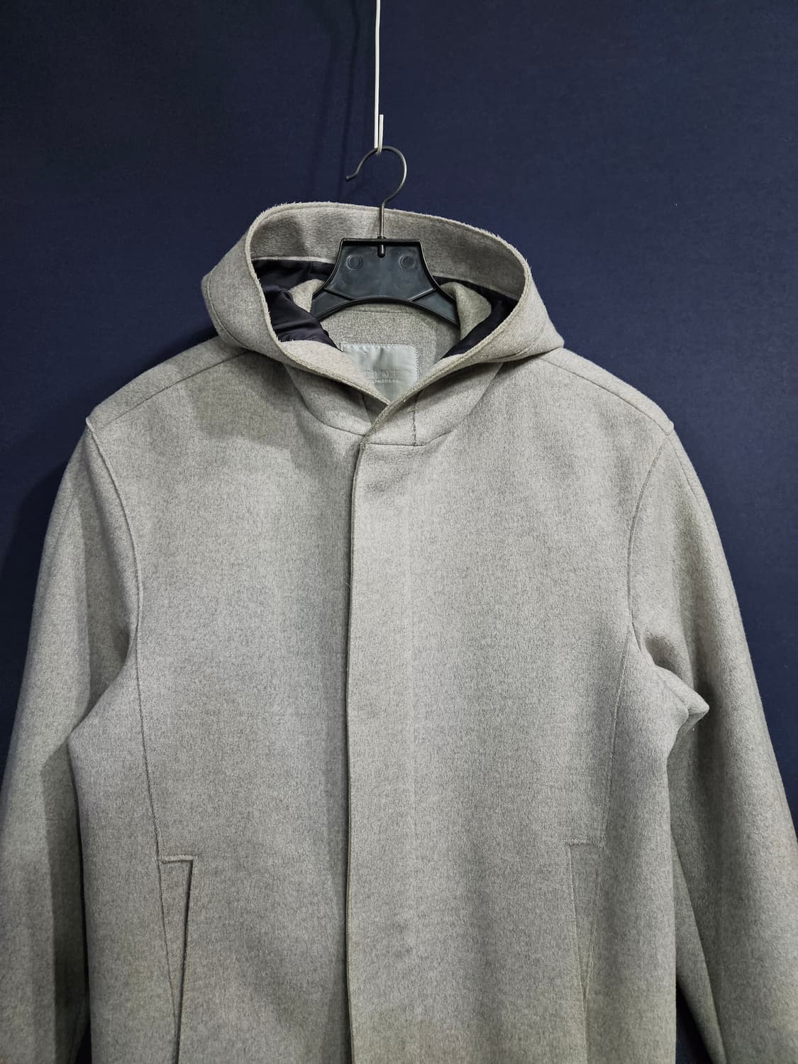 타임옴므 그레이 남성 세미오버핏 95 후드 하프코트  상품이미지7