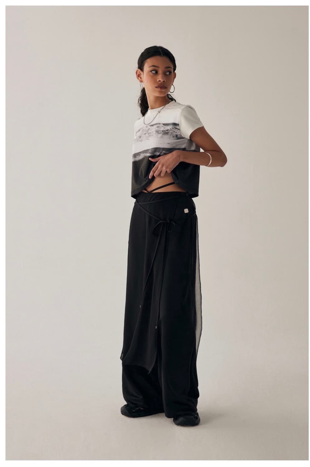 트리밍버드 See-Through Strap Wrap Pants 상품이미지3