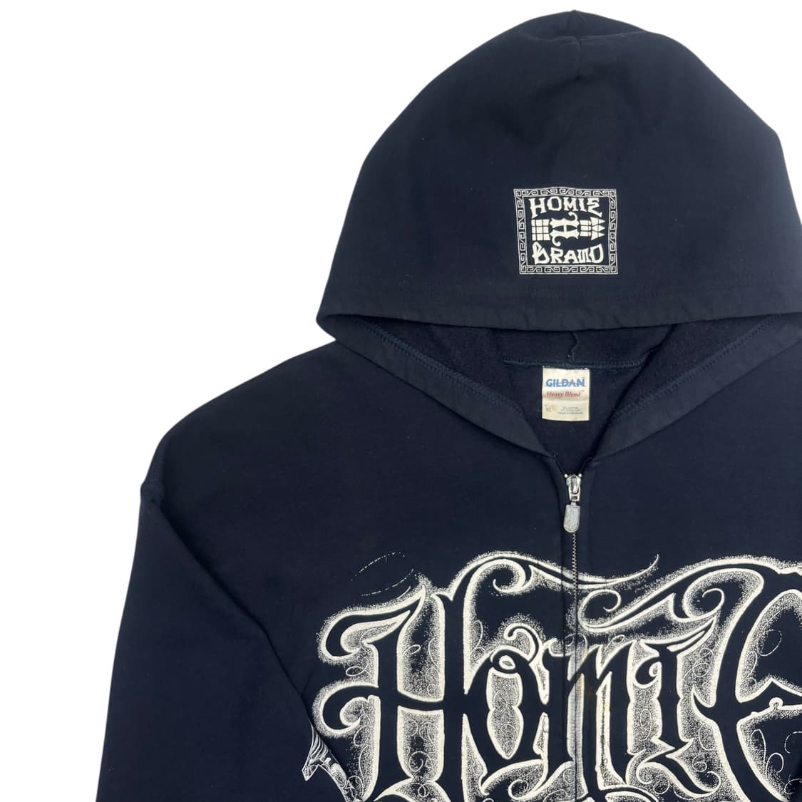 길단 빈티지 치카노 프린팅 네이비 후드집업 XL 상품이미지2