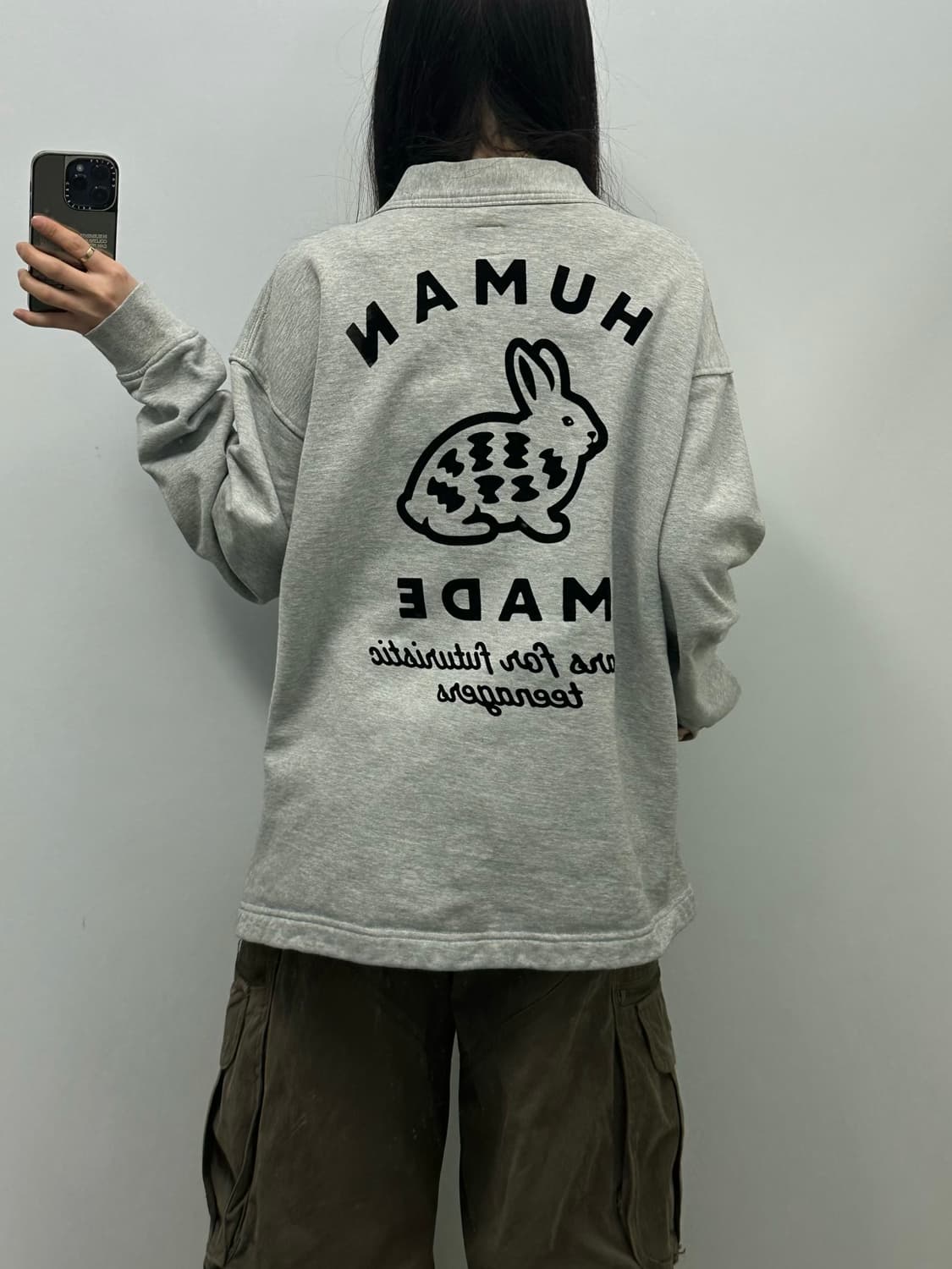 휴먼 메이드 그레이 스웨트 가디건 상품이미지1