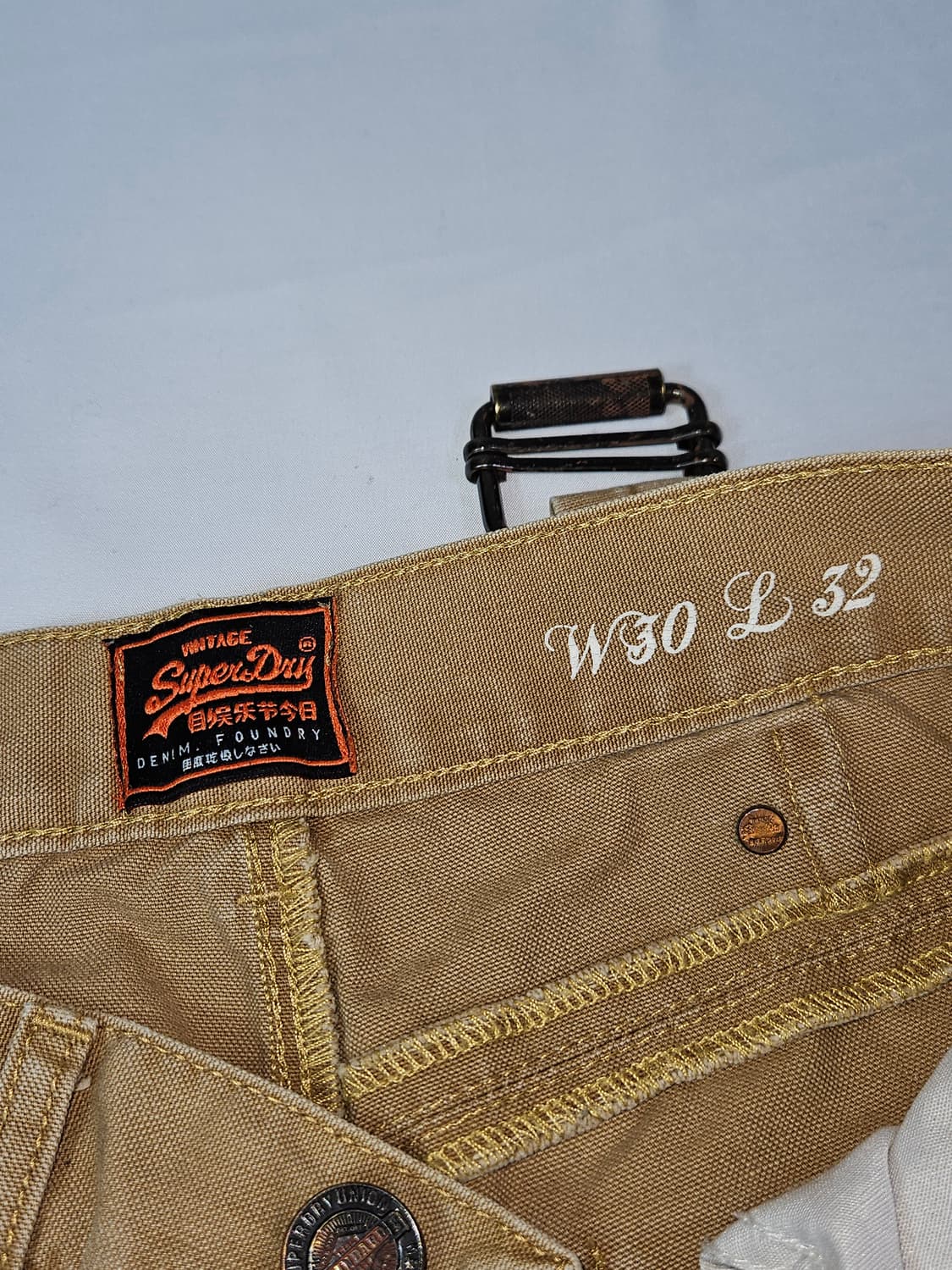수퍼드라이 슈퍼드라이 빈티지시리즈 버클 워크팬츠 코튼 데님 30 상품이미지5