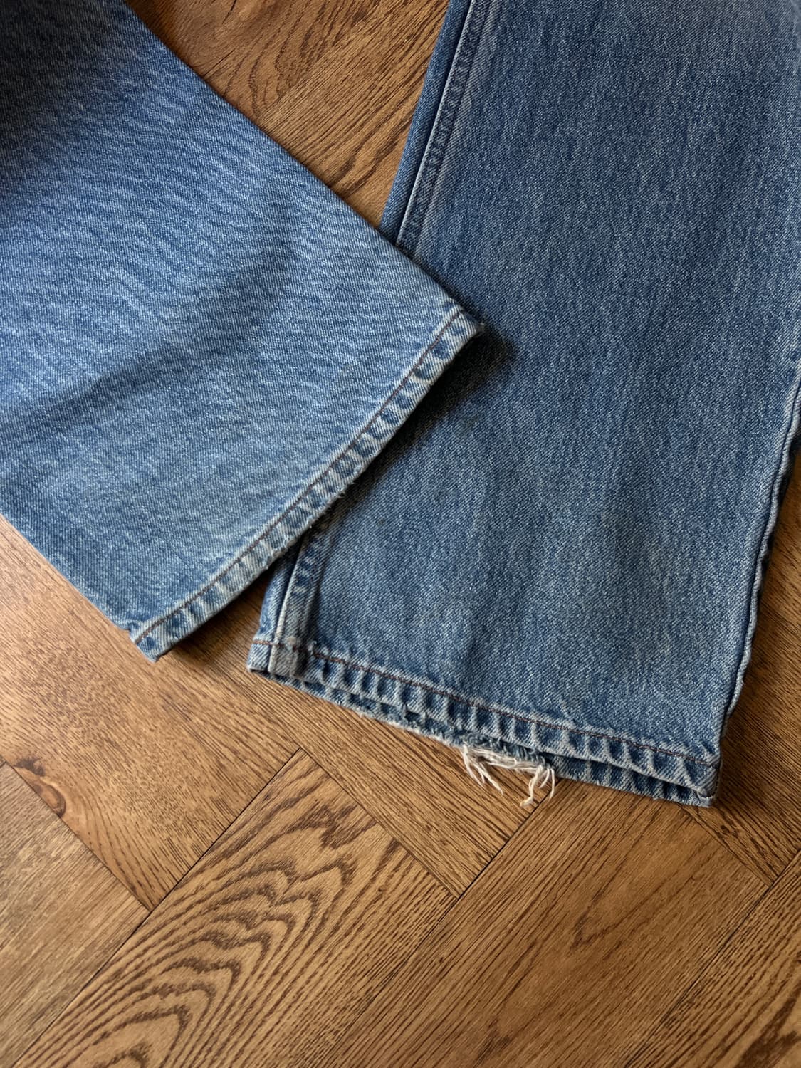 [36]할리데이비슨 빈티지 워싱 스트레이트 데님 팬츠 상품이미지6