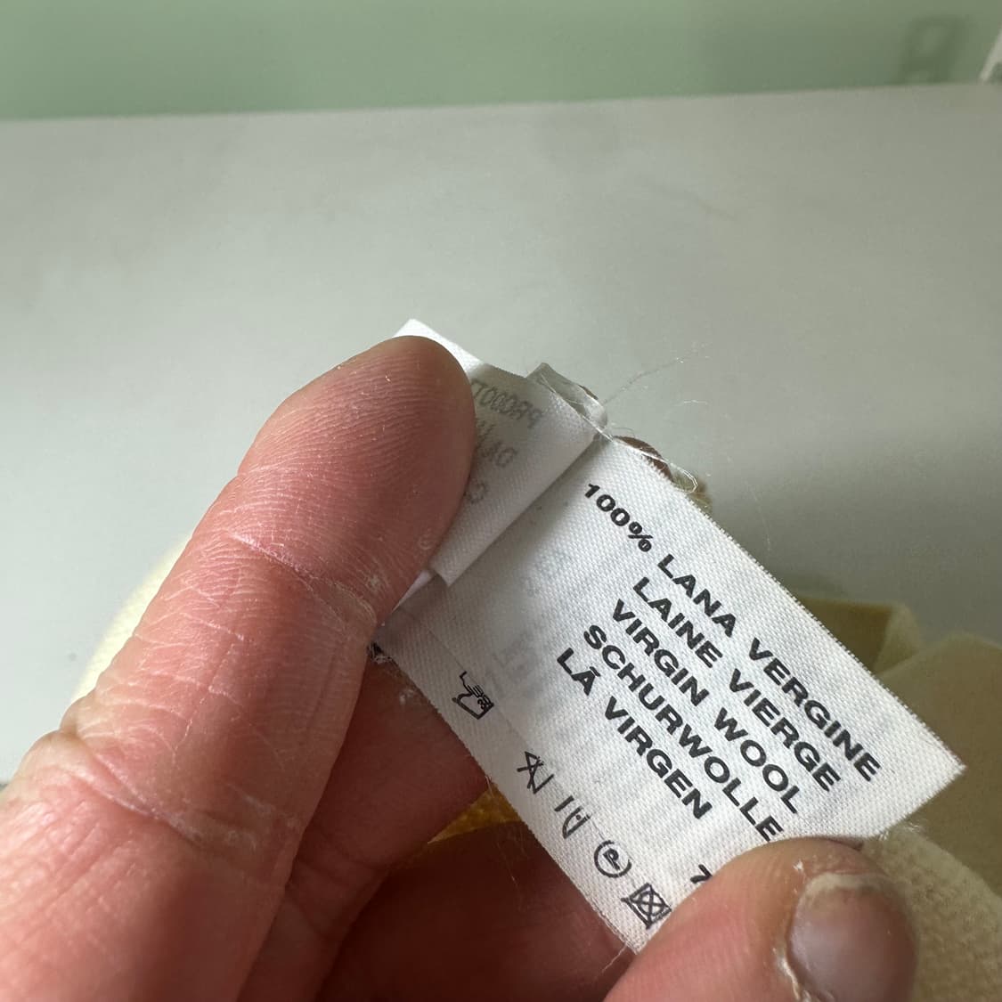 L 발렌티노 아이보리 라나버진 울 헨리넥니트 상품이미지7