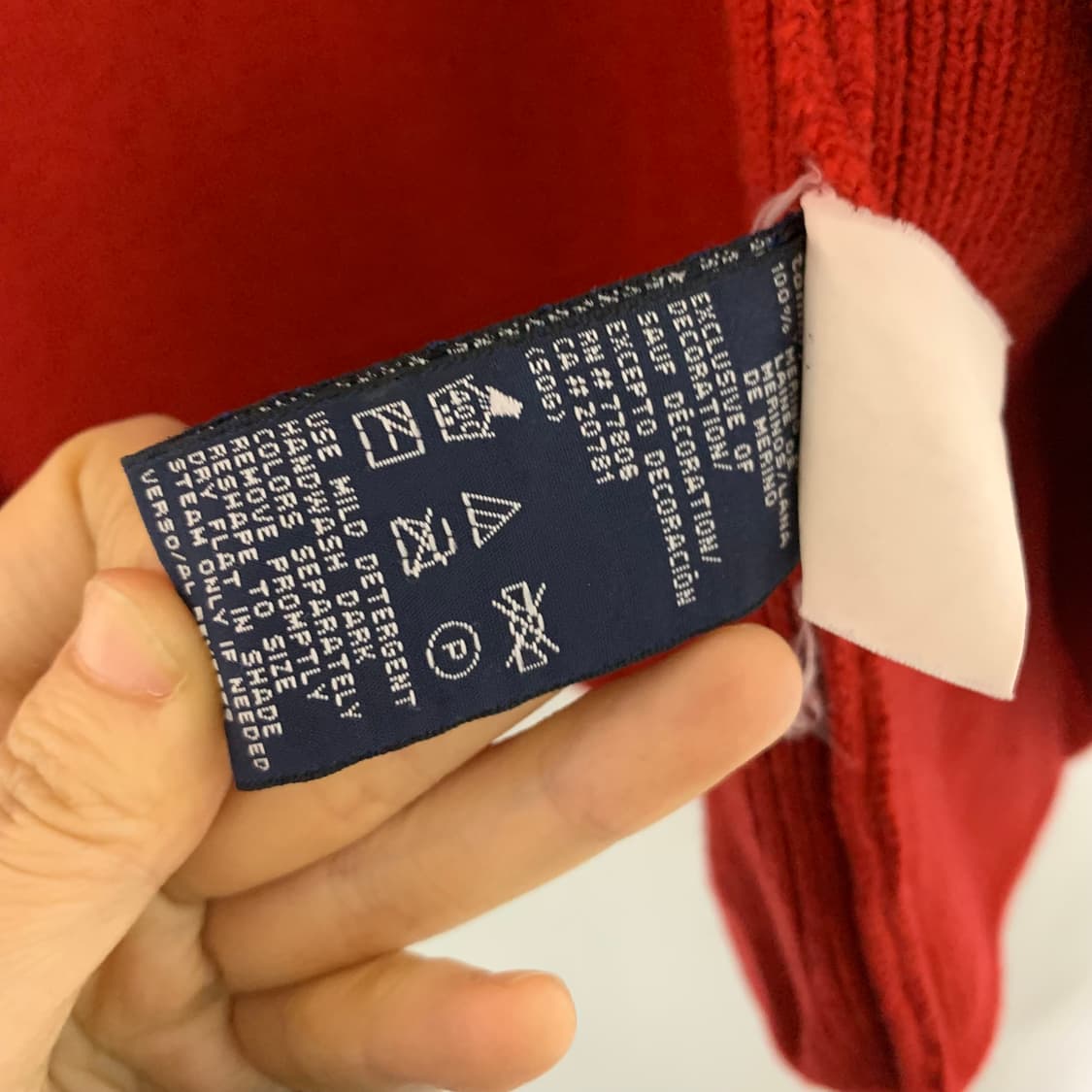 타미힐피거 레드 니트 집업 가디건 S 빈티지 여성 상품이미지5