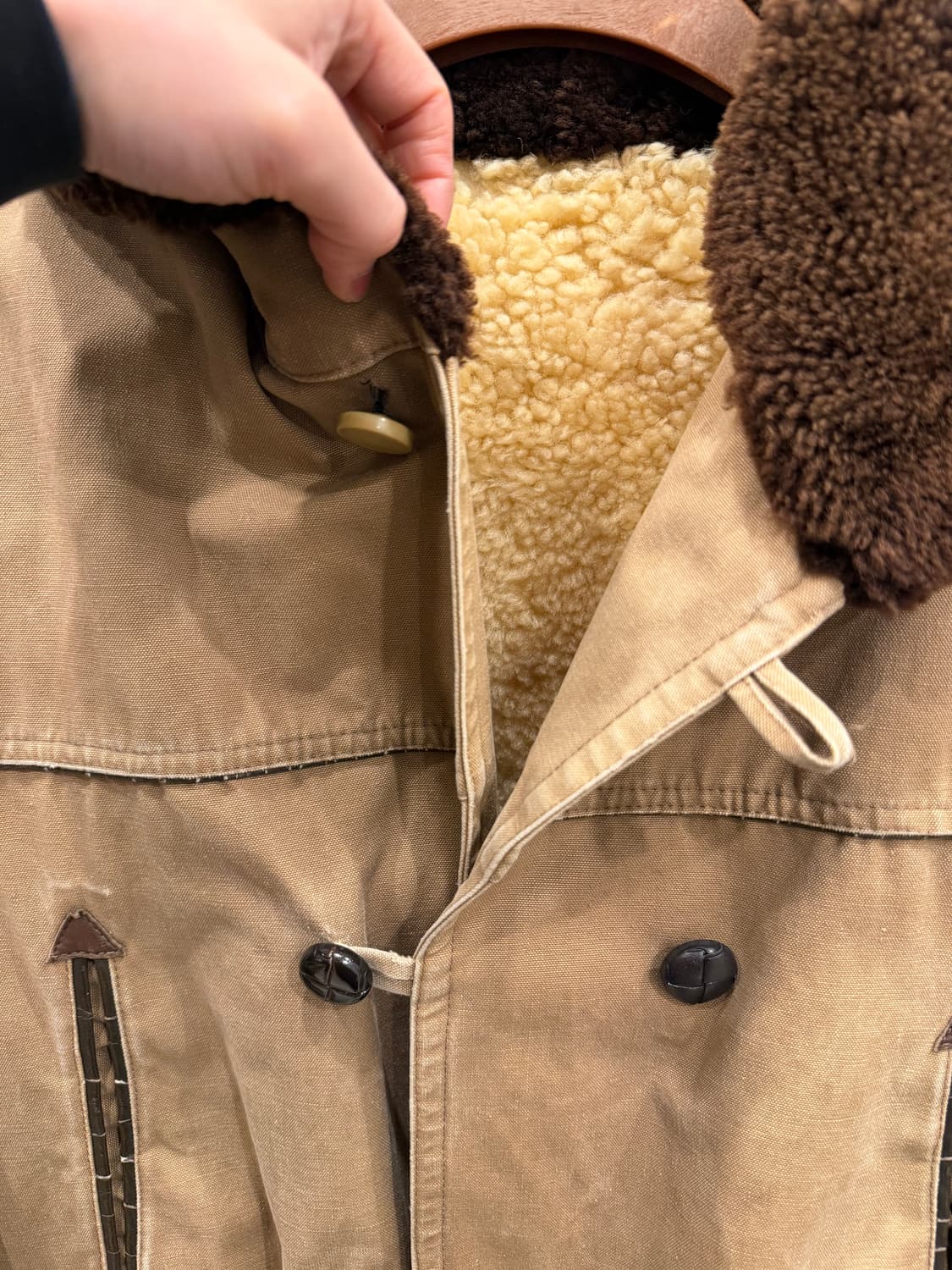 70s Vtg 프렌치 무톤 매키노 랜치 코트 상품이미지3