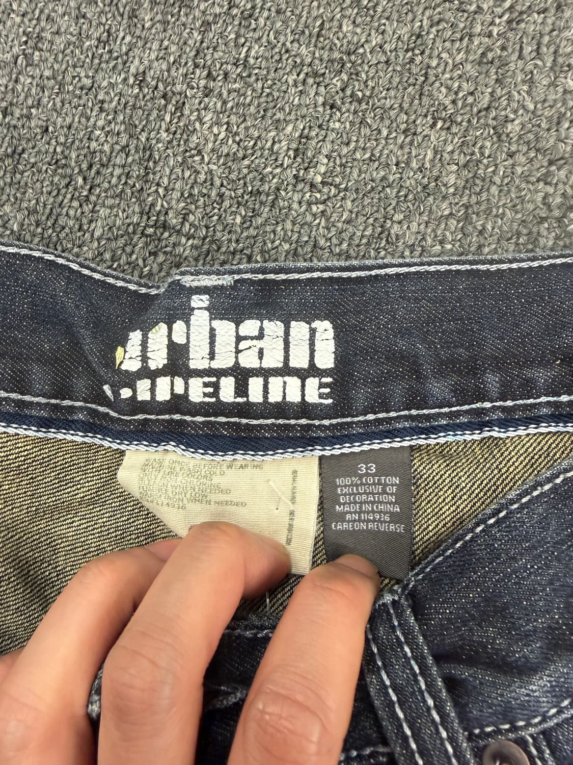 33)urban pipeline 빈티지 흑청 버뮤다 데님팬츠 상품이미지2