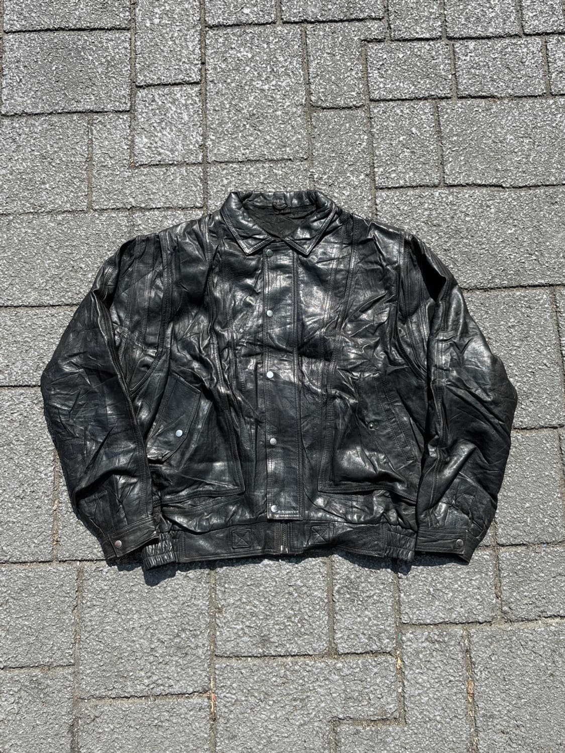 리얼 레더 블루종 자켓 상품이미지3