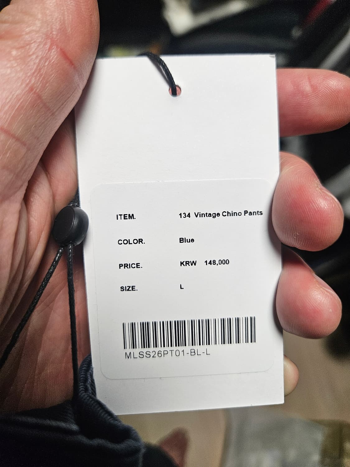 마이라이브러리 134 빈티지 치노 팬츠 블루 L 사이즈 상품이미지2