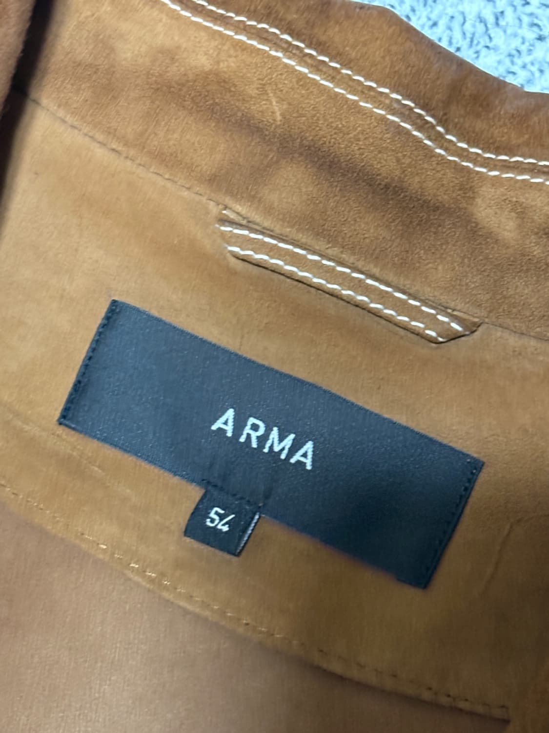 ARMA 고트 스웨이드 가죽 자켓 카멜 컬러 상품이미지3