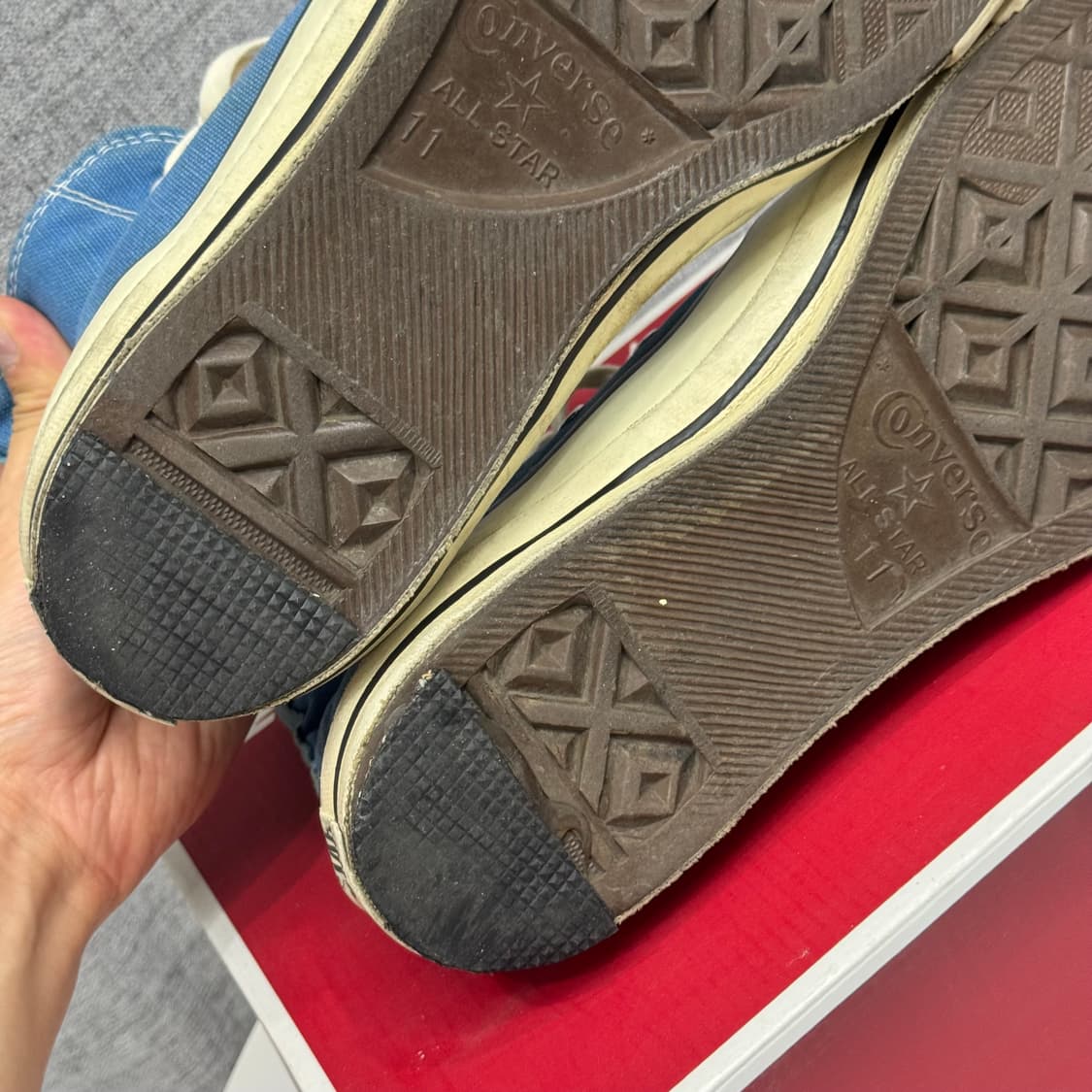 290 11) 80s 초반 컨버스 하이 사이드스티치 블루 빈티지 상품이미지8