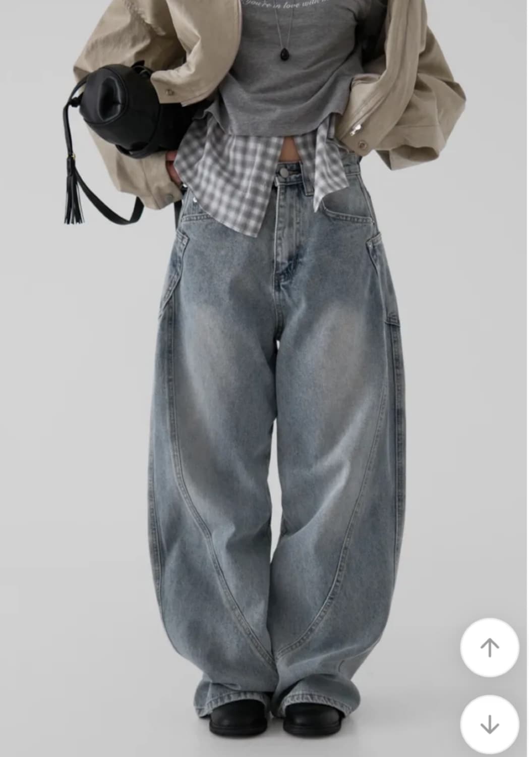 어텀 로우커브드 데님 팬츠 상품이미지1