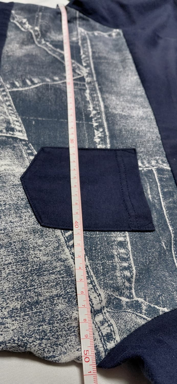 [L] 아웃도어 프로덕츠 제로스테인 데님 패치워크 포켓 티셔츠 (네이비) 상품이미지7